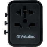 Verbatim UTA-02 Universal Travel Adapter with 1 x USB-C PD 20W / 1 x USB-A QC 3.0