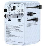 Adaptor Verbatim GaN,100W,cablu retractab,bleuUSB-C PD 3.0 QC4+up to 100W/USB-A up to 12W