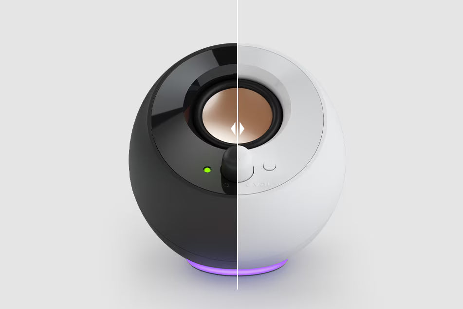 CREATIVE PEBBLE SE USB-C 2.0 Speakers w/Bluetooth 5.3, RGB Lighting, Aux, black