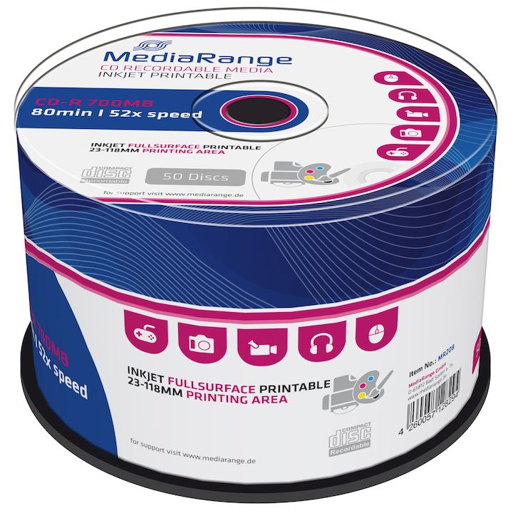 DVD-R MediaRange MR208 | 4.7GB, 16x, Set 25 buc, Cake Box