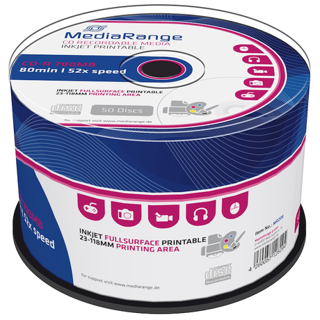 MediaRange Discuri optice (CD, DVD, Blueray) DVD-R MediaRange MR208 | 4.7GB, 16x, Set 25 buc, Cake Box