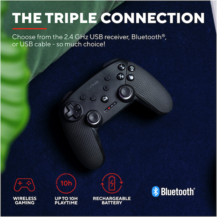 Controller Wireless Trust GXT 590 Bosi 24790 | Bluetooth, PC/Android, Negru