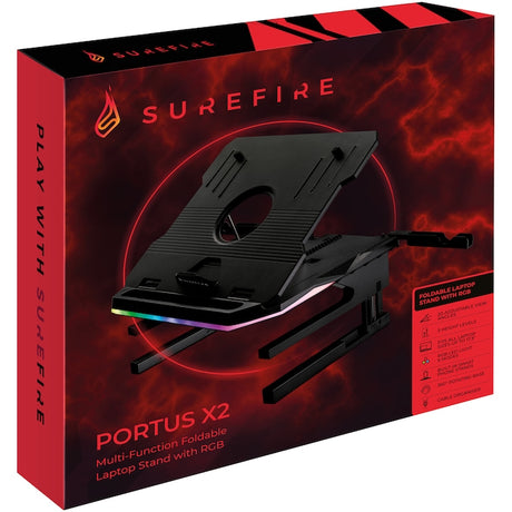 Stand Laptop Gaming SureFire Portus X2 48843 | Pliabil, RGB