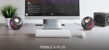 CREATIVE PEBBLE X Plus USB-C 2.1 Speakers w/Bluetooth 5.3, RGB Lighting, Aux, black