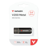 USB Flash Drive Verbatim, V200 Metal, 64GB, USB3.2 Gen 1