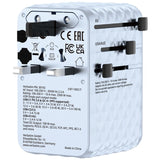 Adaptor Verbatim GaN,100W,cablu retractab,bleuUSB-C PD 3.0 QC4+up to 100W/USB-A up to 12W