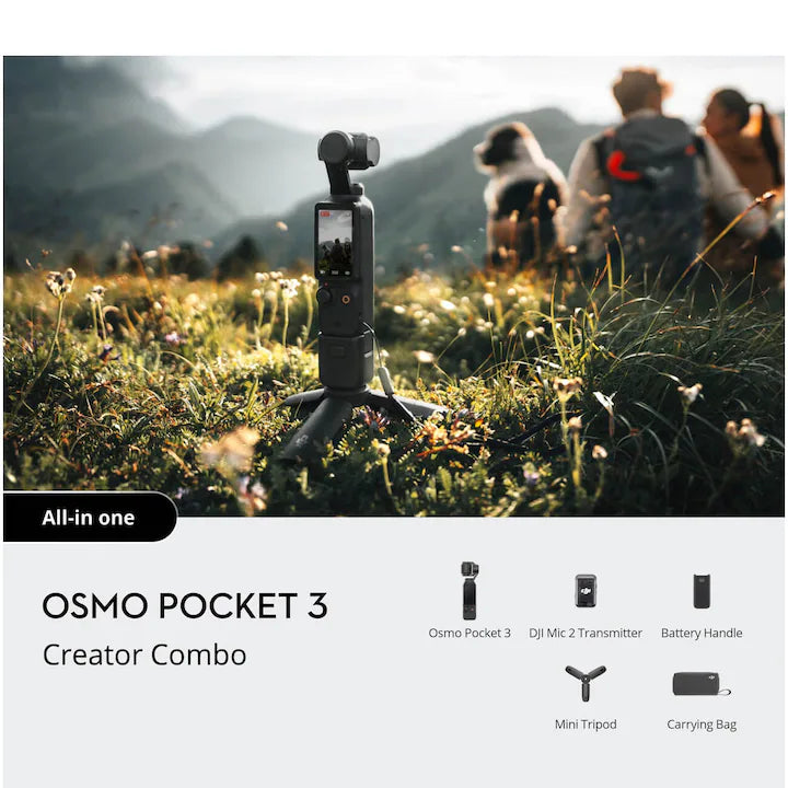 Camera de actiune DJI Osmo Pocket 3, 4K602", 3 axe, 2 x zoom