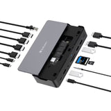 Docking Station USB-C Verbatim CDS-15S 32173 | 15 Porturi, Slot SSD, Argintiu