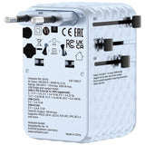 Adaptor Verbatim GaN,100W,cablu retractab,bleuUSB-C PD 3.0 QC4+up to 100W/USB-A up to 12W