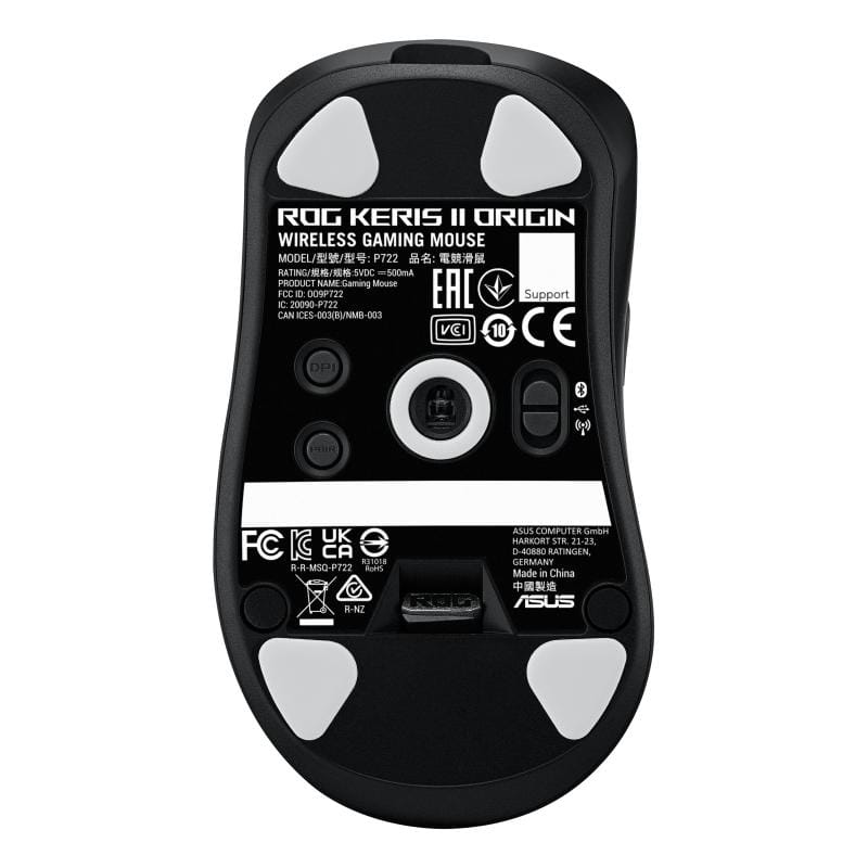Asus Mouse gaming ASUS ROG Keris II Origin, negru, ergonomic, control precis (90MP04A0-BMUA00)