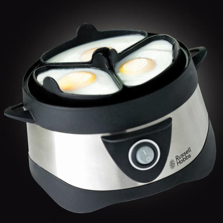 Russel Hobbs Fierbător de ouă Russell Hobbs Cook At Home Stylo 14048-56, oțel inoxidabil, compact, pentru ouă moi-medii-tari