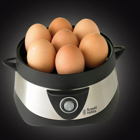 Russel Hobbs Fierbător de ouă Russell Hobbs Cook At Home Stylo 14048-56, oțel inoxidabil, compact, pentru ouă moi-medii-tari