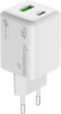 Incarcator USB-C MediaRange MRMA113-2 | 45W, Power Delivery, Alb