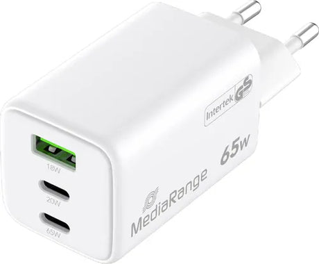 MediaRange Incarcator USB Încărcător USB-C MediaRange MRMA116-2 | 65W, GAN, Alb