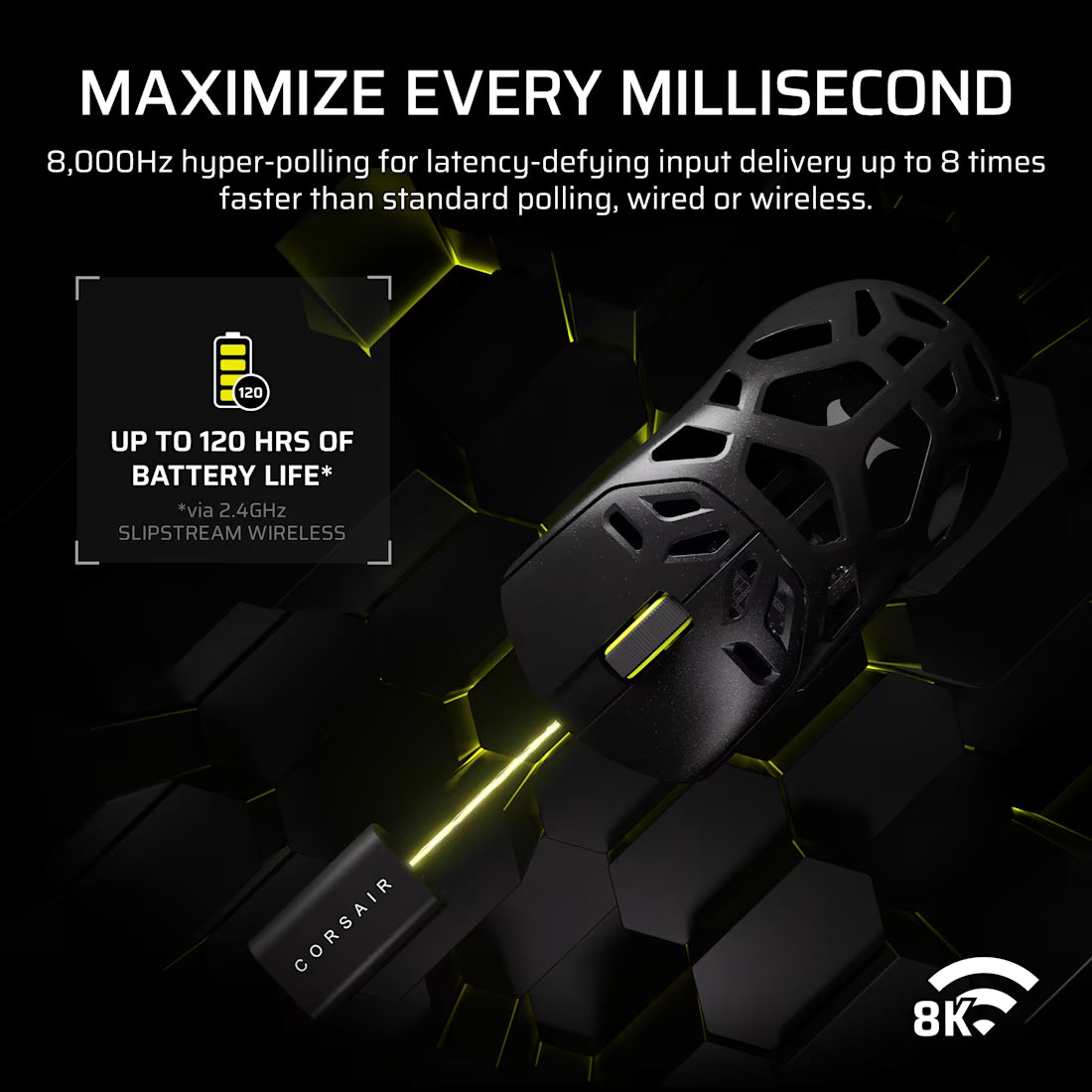 Corsair Mouse Mouse Gaming Wireless Corsair CH-931G100-WW | Wireless, Negru