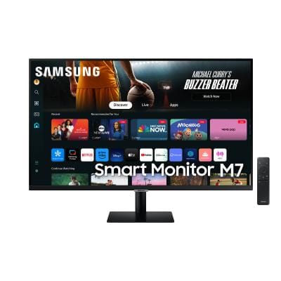 Samsung Monitor Smart Samsung M70D 32” (LS32DM700UUXEN) – 4K UHD, Tizen Smart TV, Streaming, Office Home, Wi‑Fi, Bluetooth