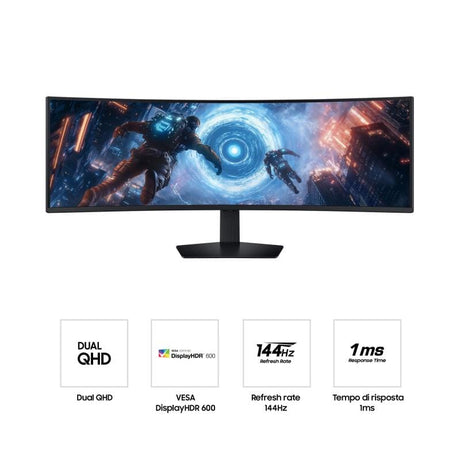 Samsung Monitor gaming curbat Samsung Odyssey G9 49” ultra-wide, S49FG910EU (LS49FG910EUXEN)