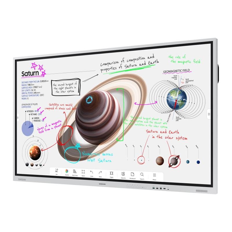 Samsung Display interactiv Samsung Flip WM75B 75” 4K, Whiteboard digital pentru prezentări și colaborare (LH75WMBWLGCXEN)