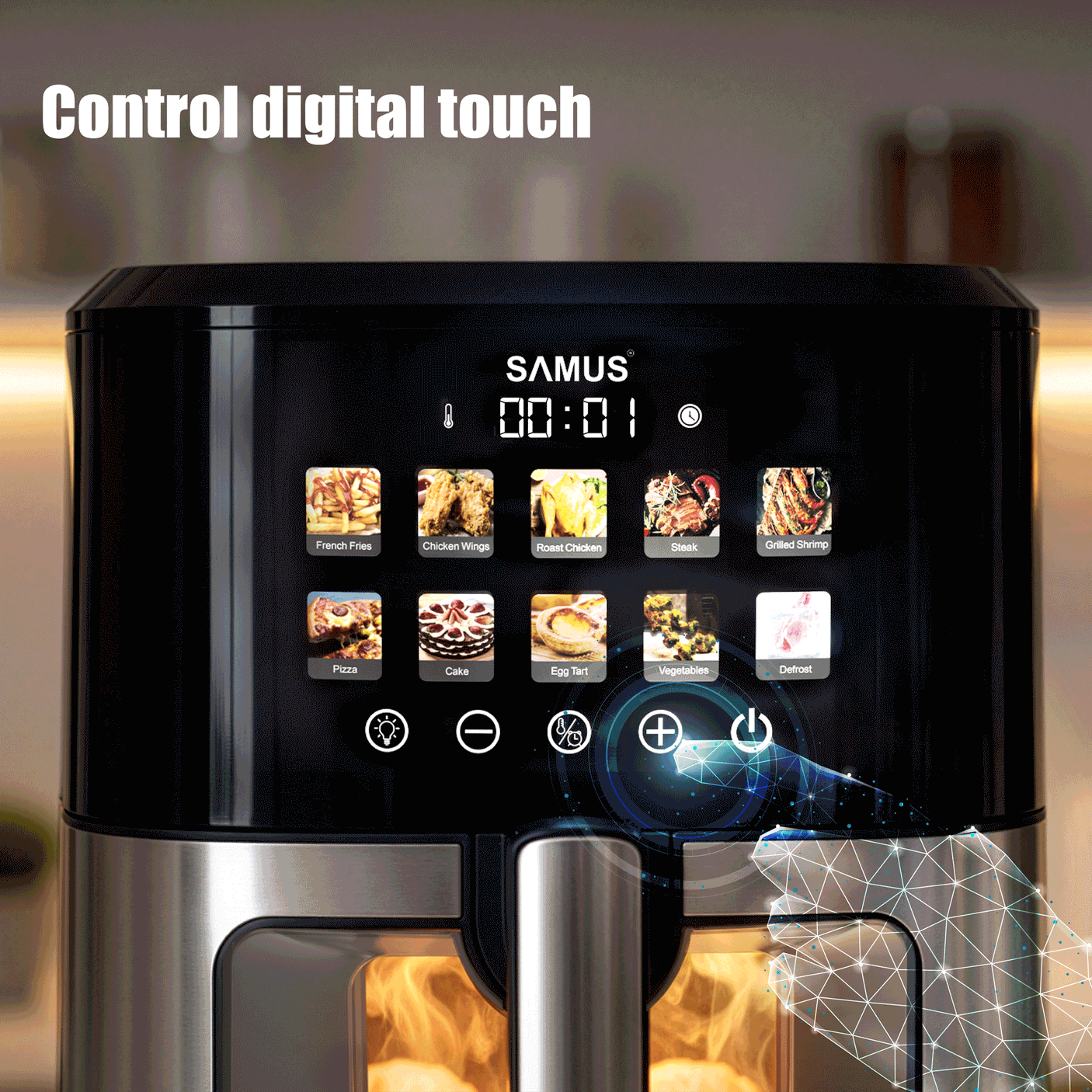 Samus Air Fryer Air Fryer Samus AF6.5H-S1701DW | 1700W, 6.5L, 10 programe, Digital