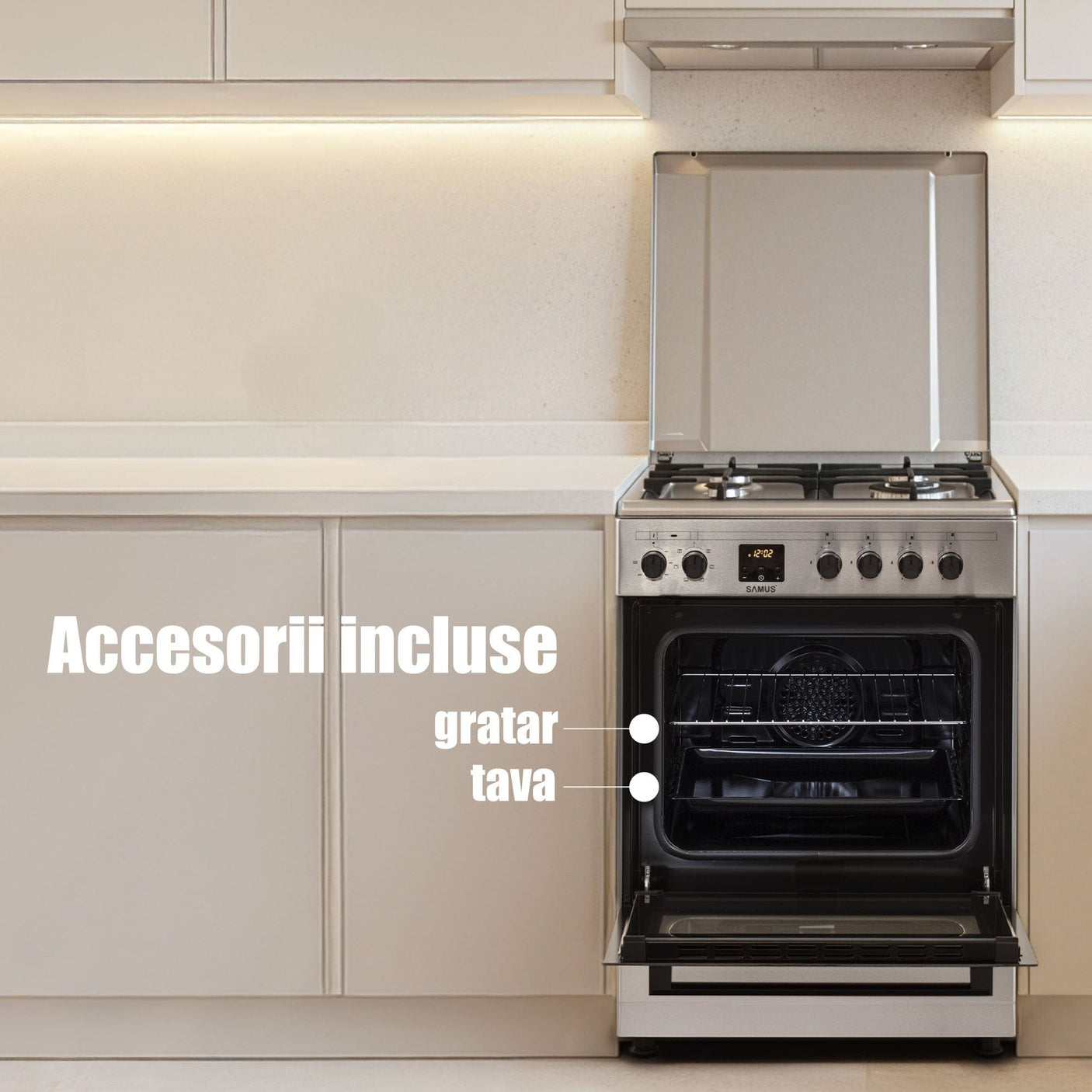 Samus Aragaz Aragaz Samus SM663AENS1 INOX | 56L, Inox, Inox