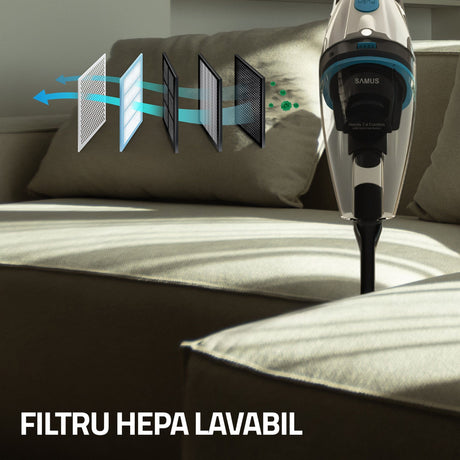 Samus Aspirator auto Aspirator Samus HANDY 7.4 CORDLESS | 50W, 500ml, HEPA