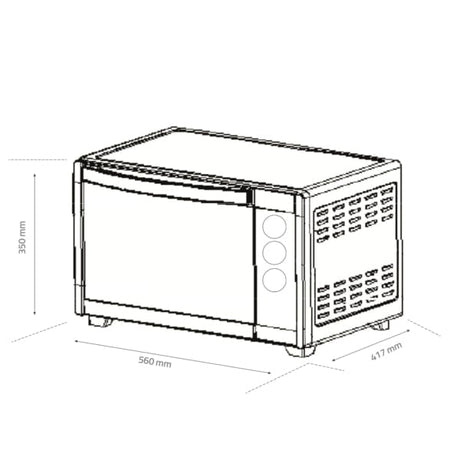 Samus Cuptor electric Cuptor Electric Samus CS-45RED | 2000W, 45L, Inox