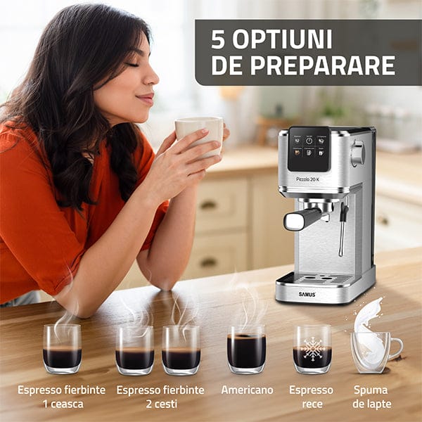 Samus Espressor automat Espressor Manual Samus | 1350W, 1.2L, Negru