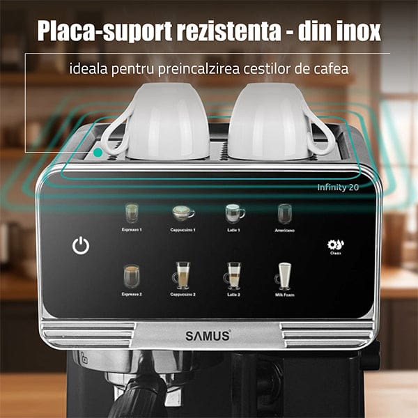 Samus Espressor automat Espressor Manual Samus | 1350W, 1.8L, Negru