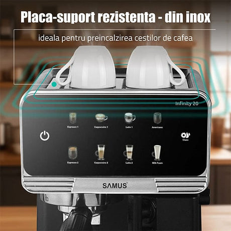 Samus Espressor automat Espressor Manual Samus | 1350W, 1.8L, Negru