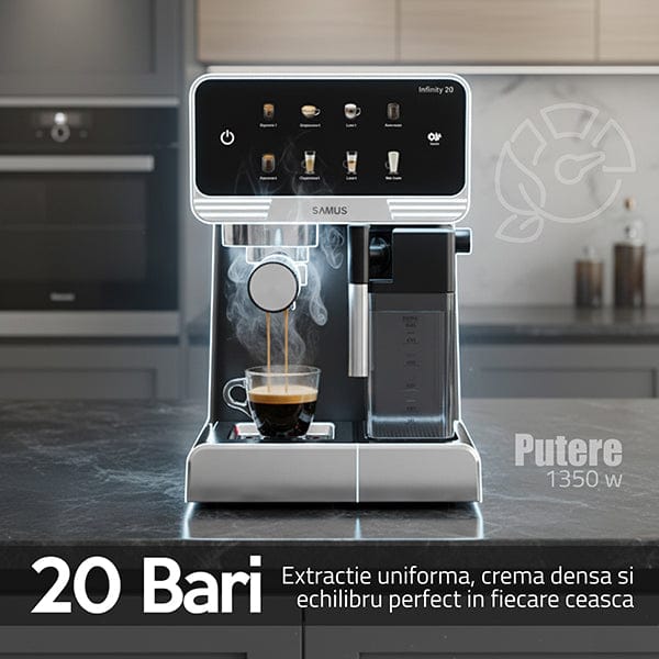 Samus Espressor automat Espressor Manual Samus | 1350W, 1.8L, Negru