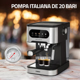 Samus Espressor automat Espressor Manual Samus Cafe Gusto 20 | 1350W, 1.5L, 20 bari, Inox
