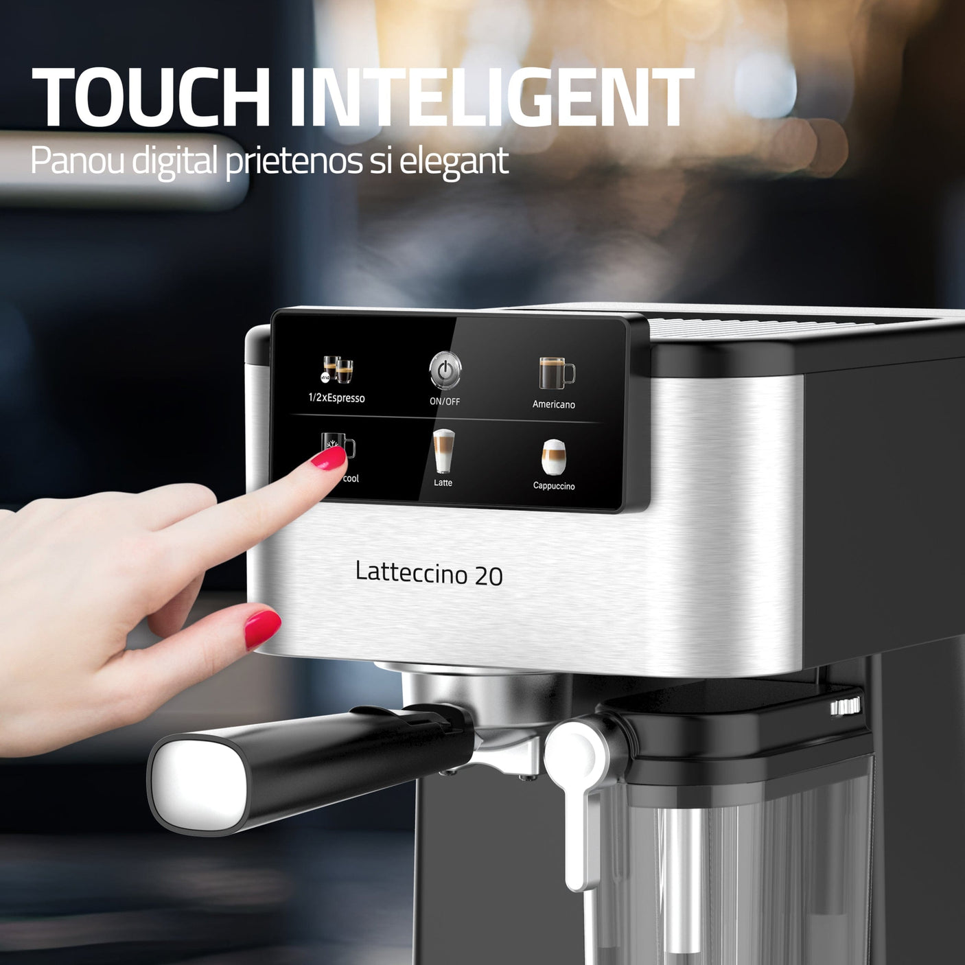 Samus Espressor automat Espressor Manual Samus LATTECCINO 20 | 1350W, 1.5L, 20 bari, Inox