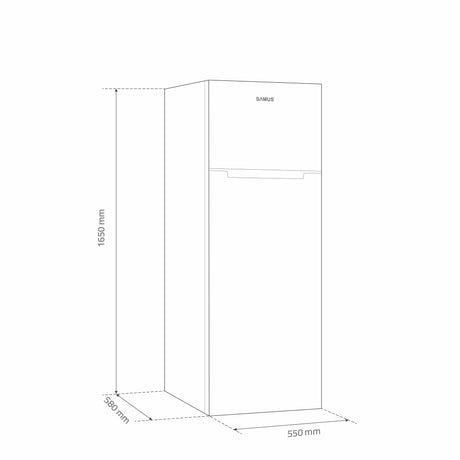 Samus Frigider Frigider cu Două Uși Samus SX344E | 240L, Clasic, Argintiu