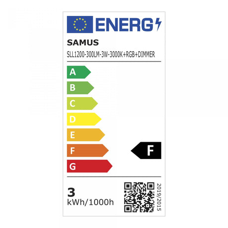 Samus Lampa LED Lampa LED Samus SLL1200-300LM-3W-3000K+RGB+DIMMER | LED