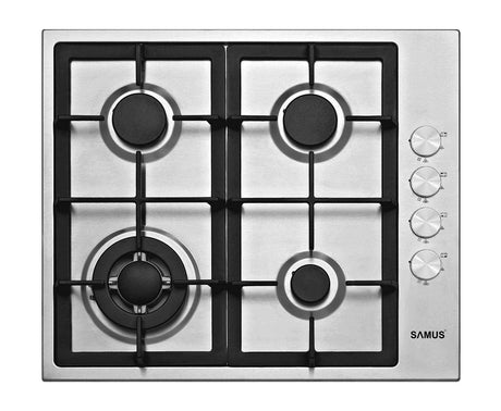 Samus Pachet built in Pachet Built-In Samus SC625GDX5 + PSG-64SX4 | Cuptor 75L + Plita Gaz 4 Arzatoare WOK, Clasa A, Inox/Negru