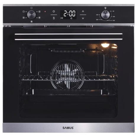 Samus Pachet built in Pachet Built-In Samus SC625GDX5 + PSG-64SX4 | Cuptor 75L + Plita Gaz 4 Arzatoare WOK, Clasa A, Inox/Negru