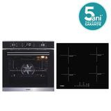 Samus Pachet built in Pachet Built-In Samus SC625GDX5 + PSI-64BG7 | Cuptor 75L + Plita Inductie 7000W 4 Zone, Negru