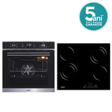 Samus Pachet built in Pachet Built-In Samus SC625GDX5 + PSVE-64BG6 | Cuptor 75L + Plita Vitroceramica 60cm 4 Zone, Negru