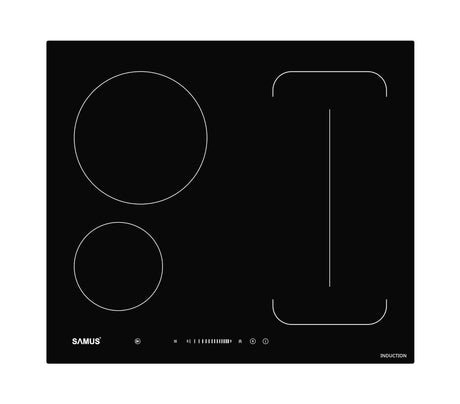 Samus Pachet built in Pachet Built-In Samus SC628GX9 + PSI-64BG9 | Cuptor 75L 9 Functii + Plita Inductie Flex Zone 7000W, Negru