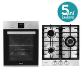 Samus Pachet built in Pachet Built-In Samus SCE458GTXV + PSG-43SX1 | Cuptor 47L + Plita Gaz 45cm, Clasa A, Inox