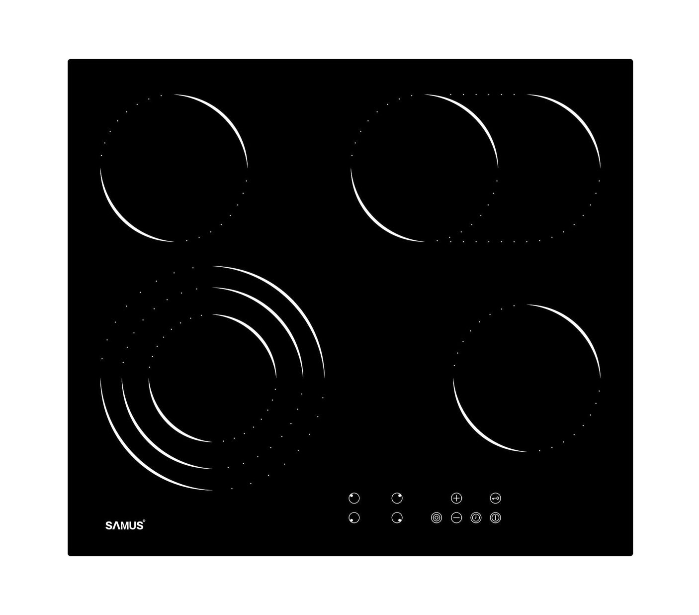 Samus Plita electrica Plită Electrică Samus PSVE-64BG10 | 6800W, 60cm, Touch, Timer