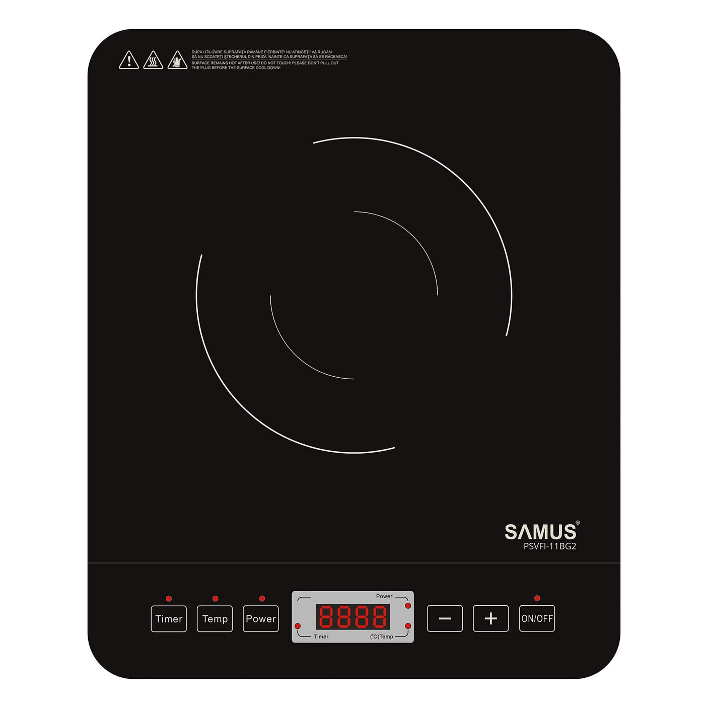 Samus Plita electrica Plită Electrică Samus PSVFI-11BG2 | 2000W, Negru