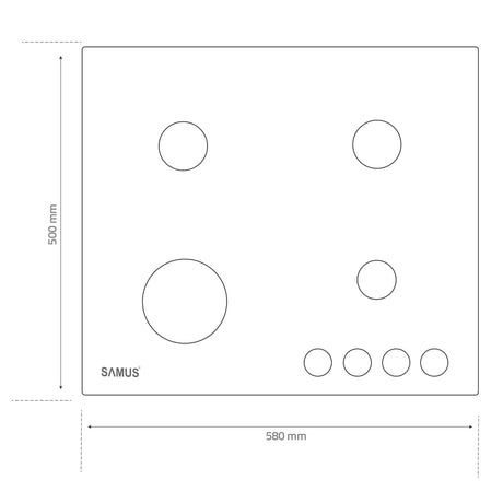 Samus Plita incorporabila Plită Incorporabilă Samus PSG-64VS2 | 58cm