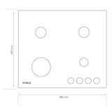 Samus Plita incorporabila Plită Incorporabilă Samus PSG-64VS3 | 58cm