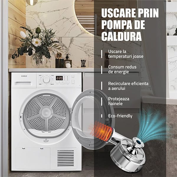 Samus Uscator de rufe Uscător de Rufe Samus SGDP-1024 | 10kg, 16 programe, Roșu