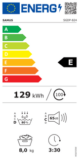 Samus Uscator de rufe Uscător de Rufe Samus SGDP-824 | 8kg, 16 programe, Roșu