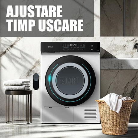 Samus Uscator de rufe Uscator de Rufe Samus SWDP-918 | 9kg, Pompa de Caldura, 18 Programe, Clasa E, Alb