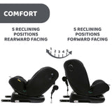 Scaun Auto Rotativ Chicco Unico Evo I-size, Indiaink (albastru), de la Nastere Pana la 12 Ani (40-150 Cm)