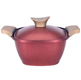 Oala Patrata NeoKlein SCS22-Red | 22 cm, Cu Capac, Antiaderent, Rosu