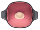 Oala Patrata NeoKlein SCS24-Red | 24 cm, Cu Capac, Antiaderent, Rosu